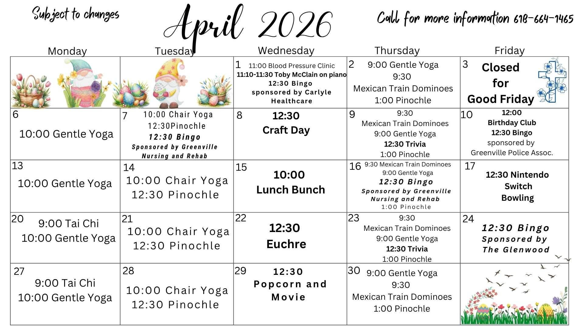 grid of dates with various colors and seasonal holiday themed clipart designs