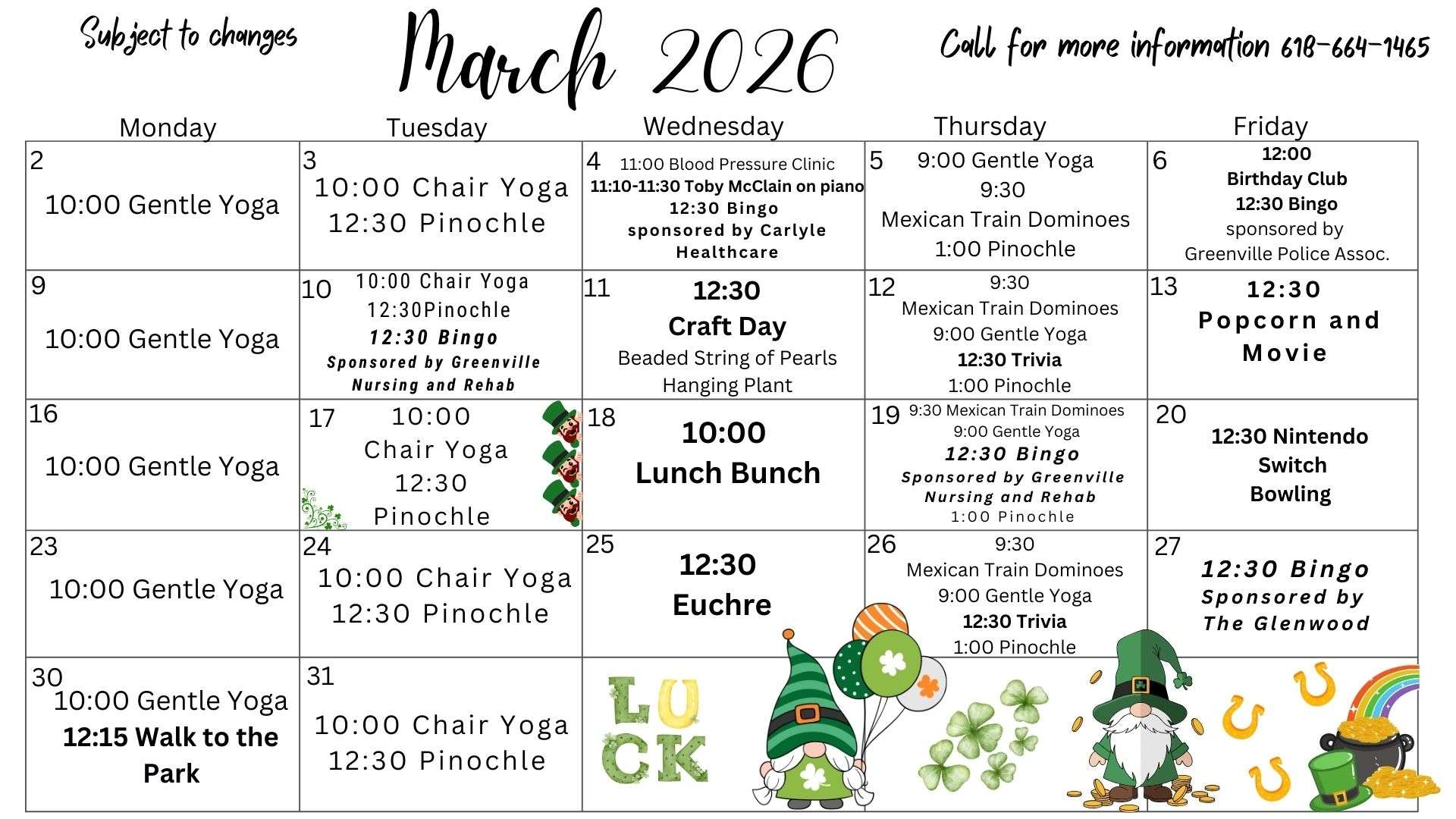 grid of dates with various colors and seasonal holiday themed clipart designs