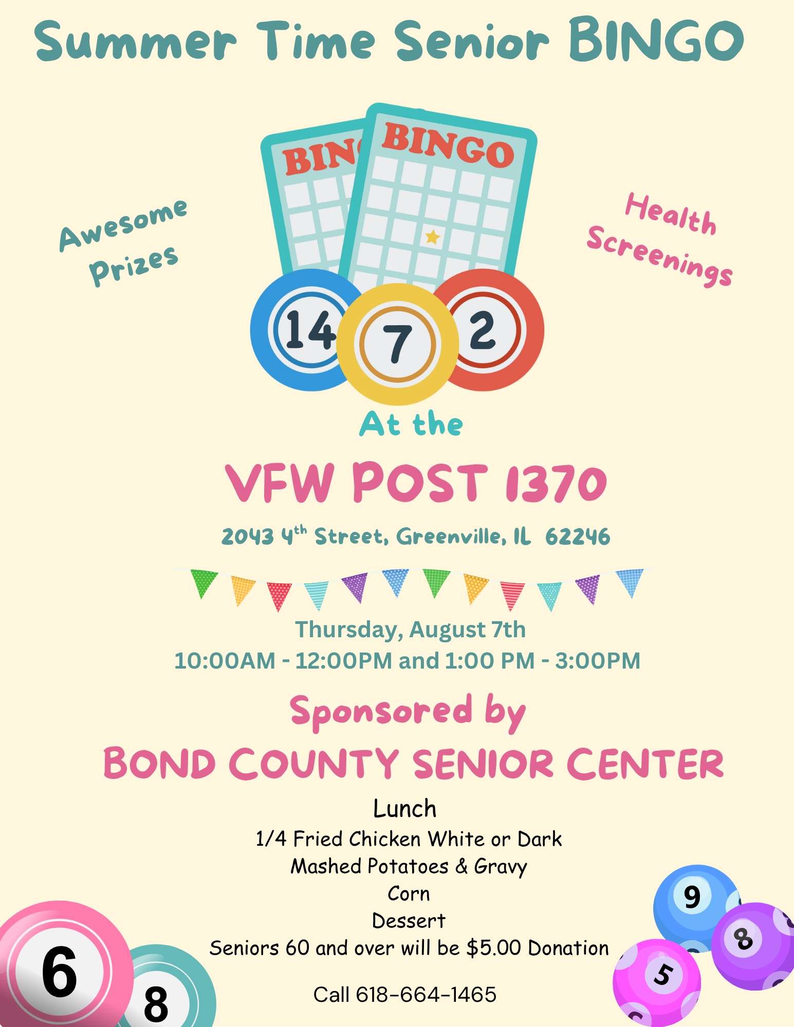 easter pastel bingo night information flyer