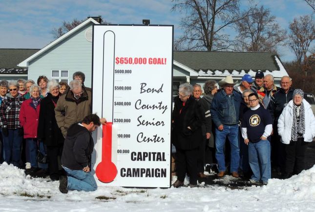 Senior Center Capital Campaign Thermometer Rising